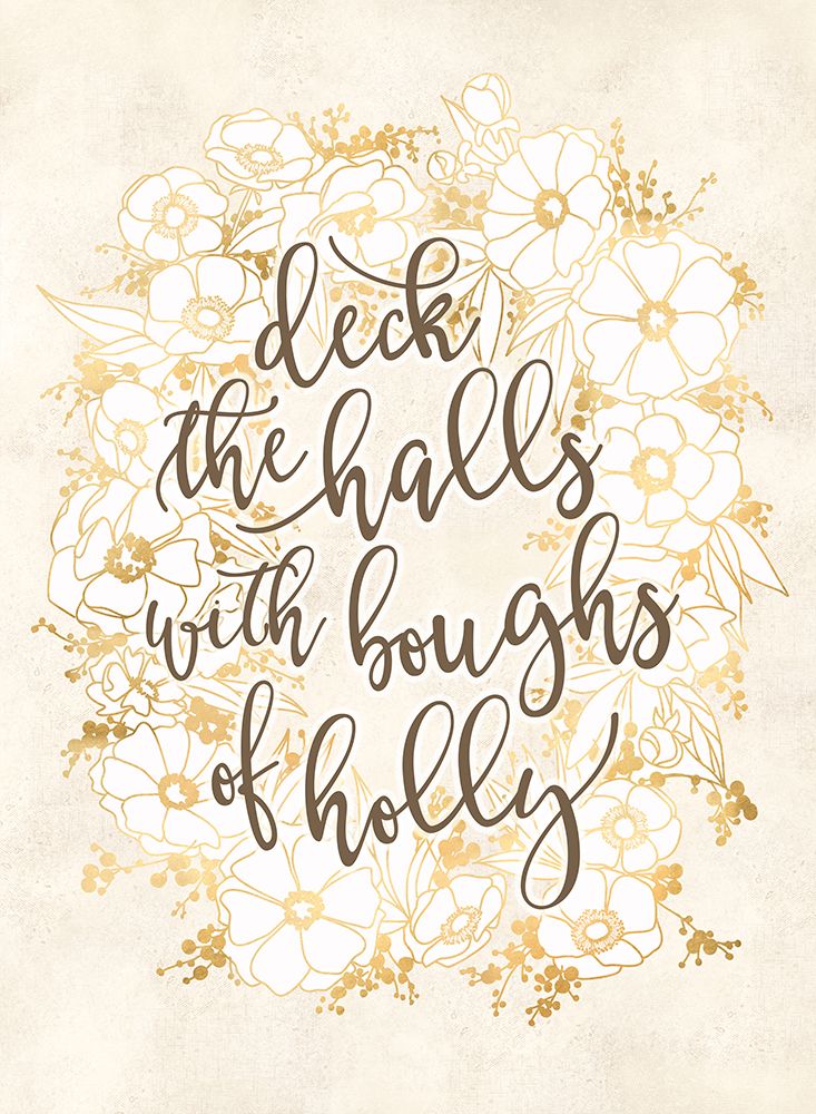 Deck the halls - vintage vanilla art print by Rosana Laiz Blursbyai for $57.95 CAD