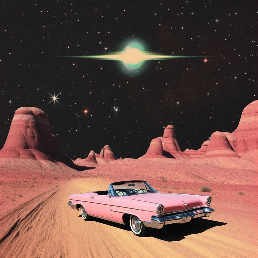 Pink Convertible No. 1 art print by Samantha Hearn for $57.95 CAD