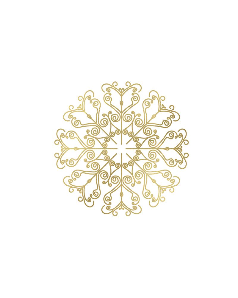 Gold lace snowflake (1) art print by Rosana Laiz Blursbyai for $57.95 CAD