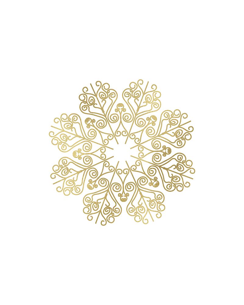 Gold lace snowflake (2) art print by Rosana Laiz Blursbyai for $57.95 CAD