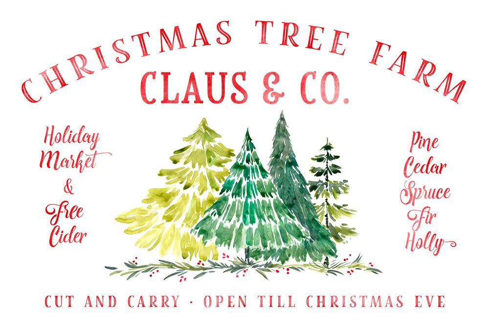 Christmas tree farm (1) art print by Rosana Laiz Blursbyai for $57.95 CAD