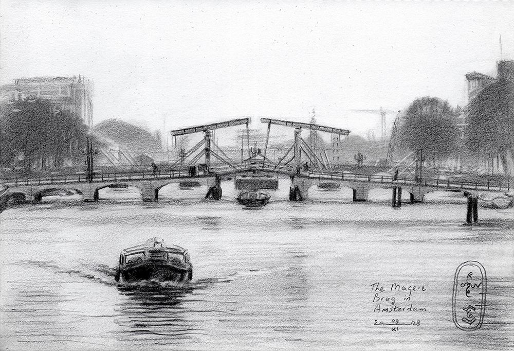 The Magere Brug In Amsterdam - 09-11-23 art print by Corne Akkers for $57.95 CAD