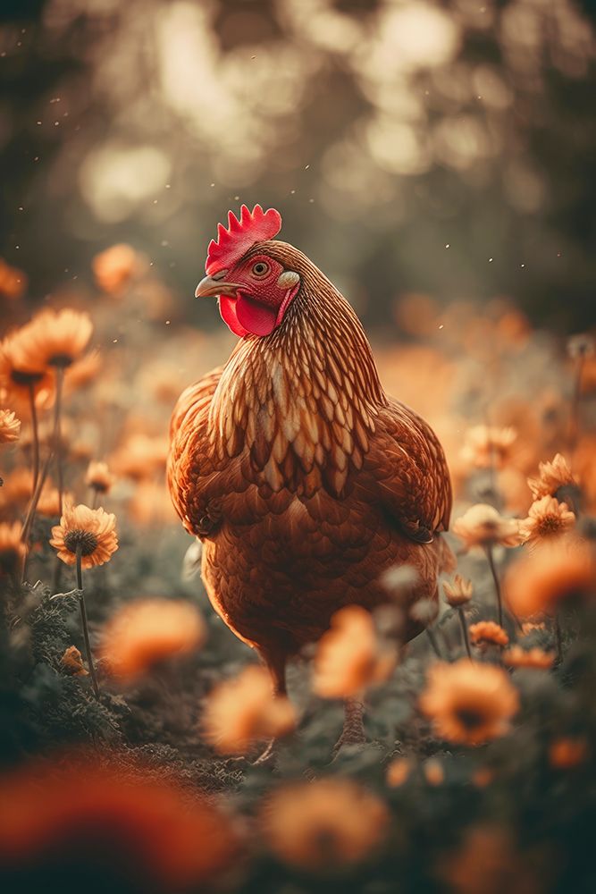 Chicken Portrait art print by Treechild for $57.95 CAD