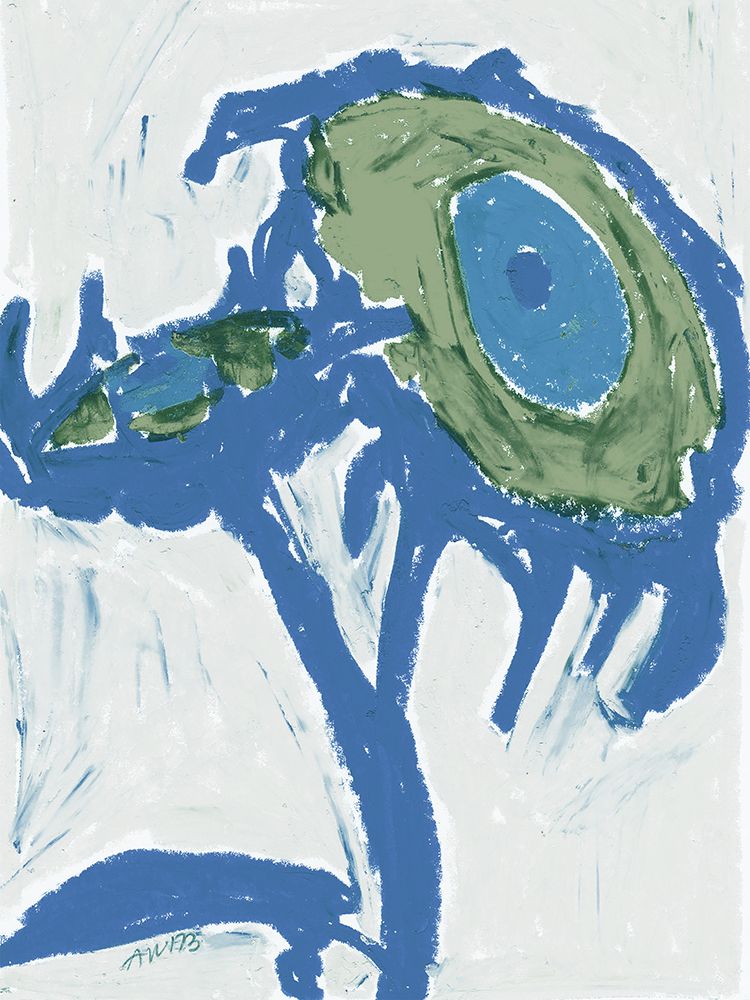 Blue Sunflower art print by Ania Zwara for $57.95 CAD