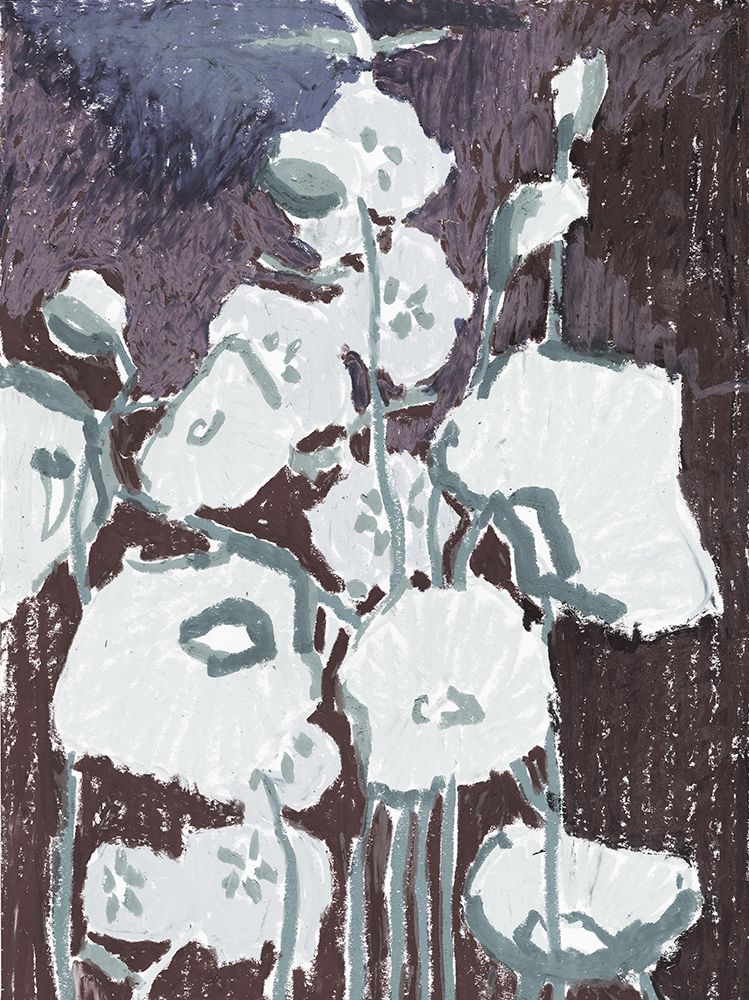 Poppies at night art print by Ania Zwara for $57.95 CAD