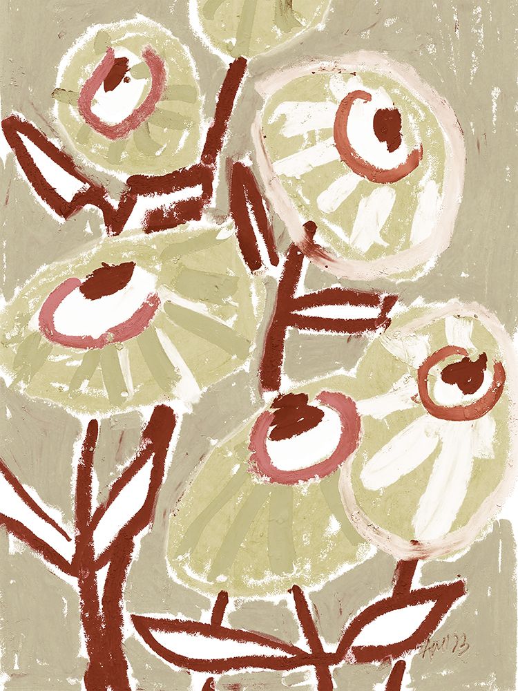 Dahlias Earthy art print by Ania Zwara for $57.95 CAD