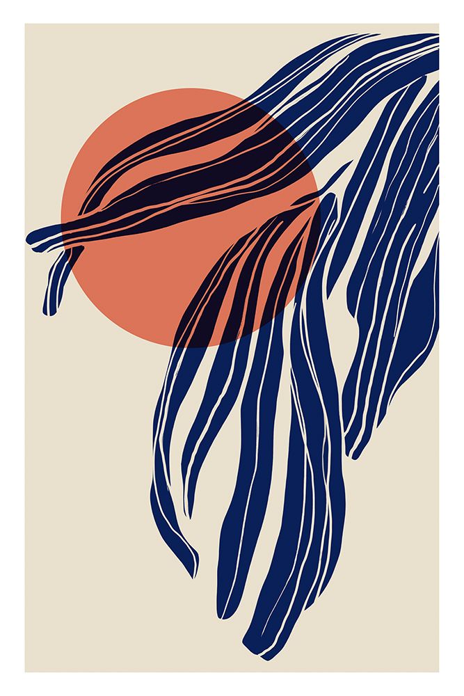 Sunset and leafs art print by Treechild for $57.95 CAD