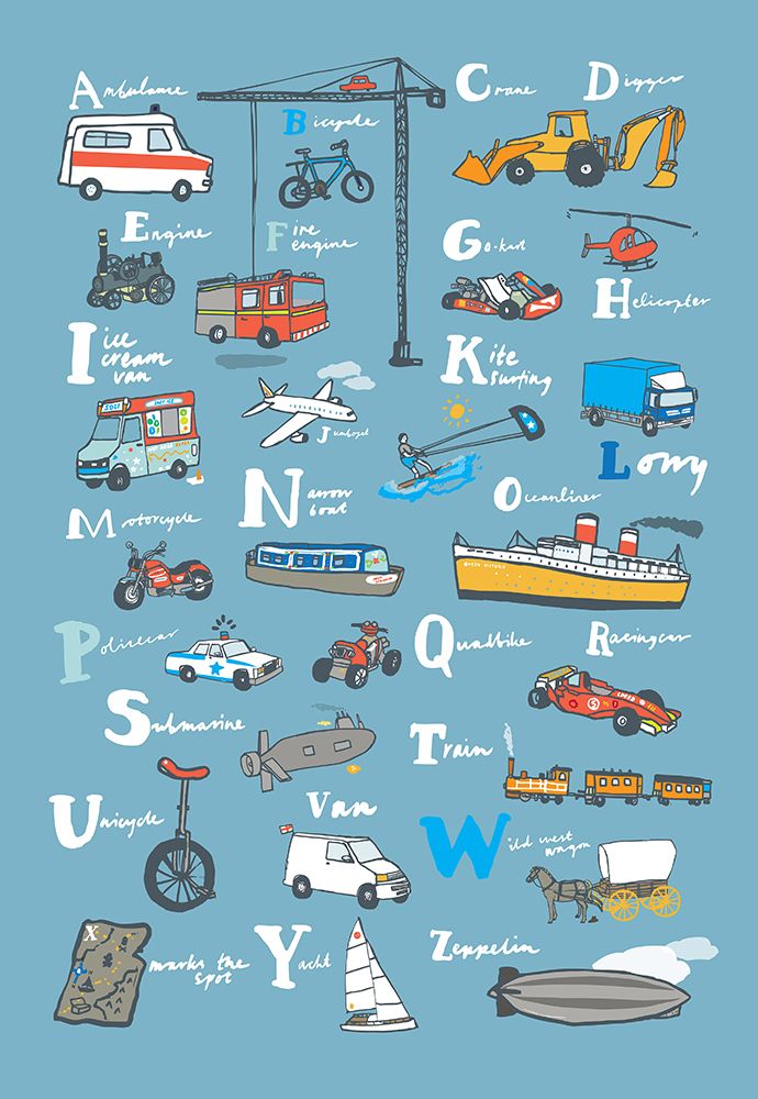 Abc Transport art print by Hanna Melin for $57.95 CAD