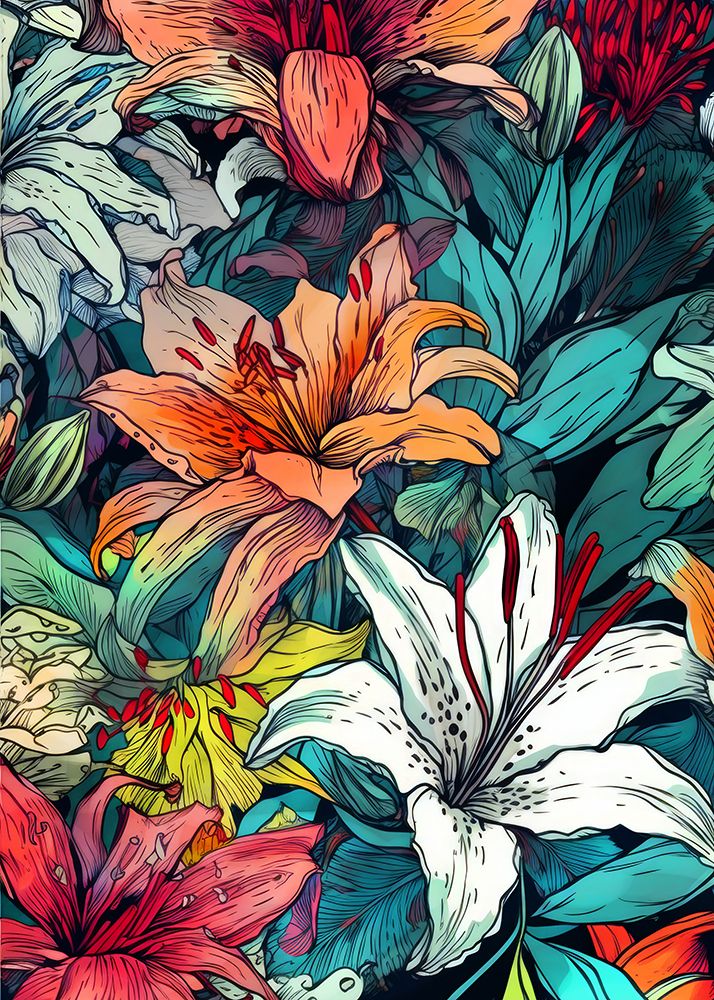 Meadow flowers 18 art print by Justyna Jaszke for $57.95 CAD