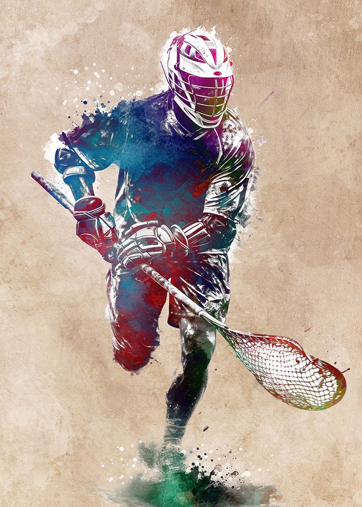 Lacrosse sport art #lacrosse #sport art print by Justyna Jaszke for $57.95 CAD