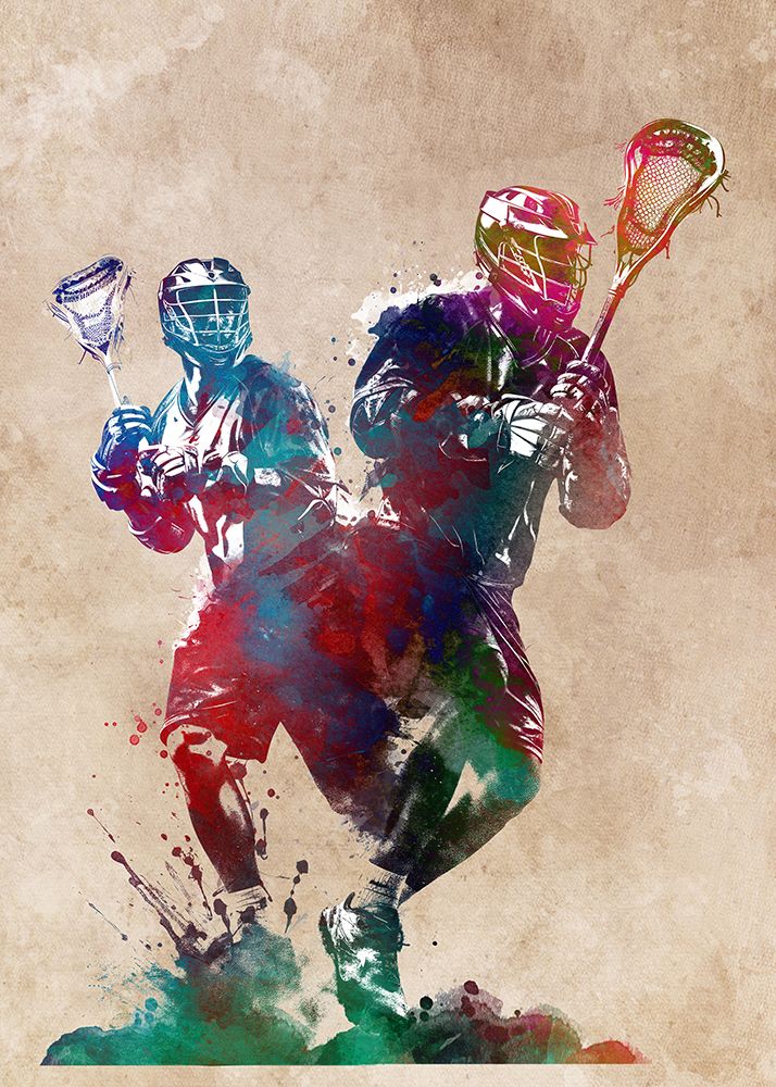 Lacrosse sport art #lacrosse #sport art print by Justyna Jaszke for $57.95 CAD