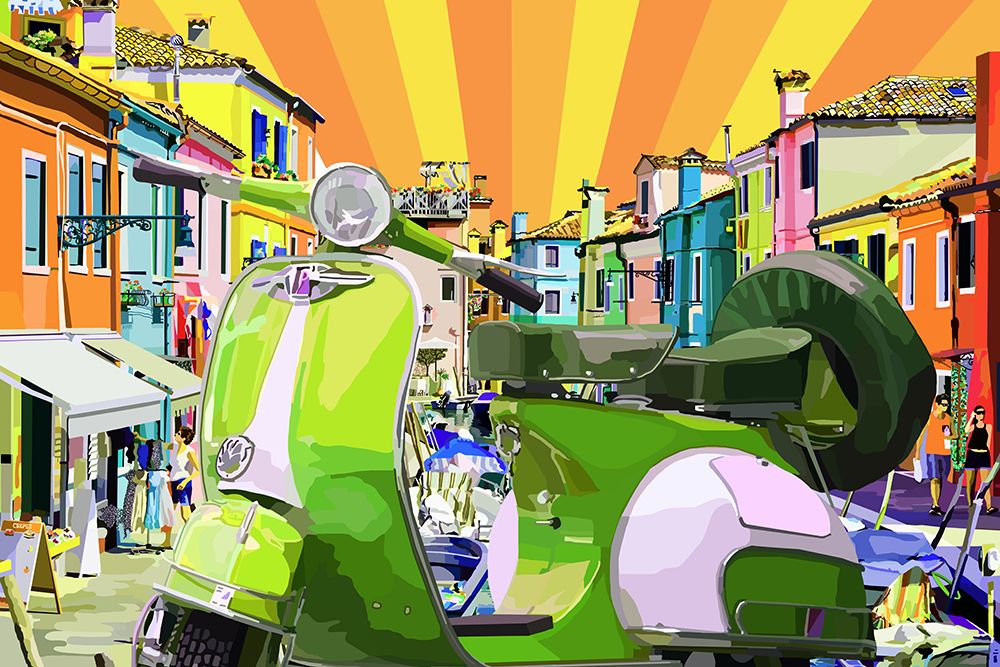 Scooter art print by Lynnda Rakos for $57.95 CAD
