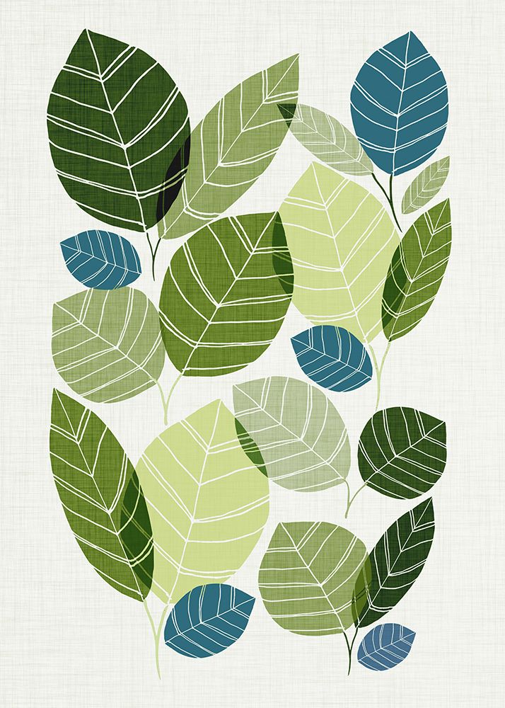 Mid Mod Abstract Leaves art print by Kristian Gallagher for $57.95 CAD