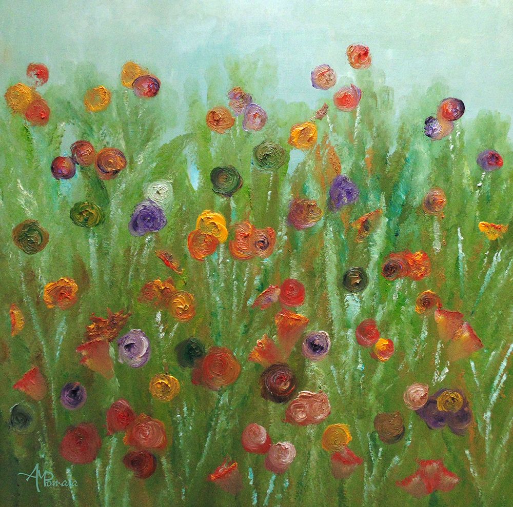 Wild Flowers Abstract art print by Angeles M. Pomata for $57.95 CAD