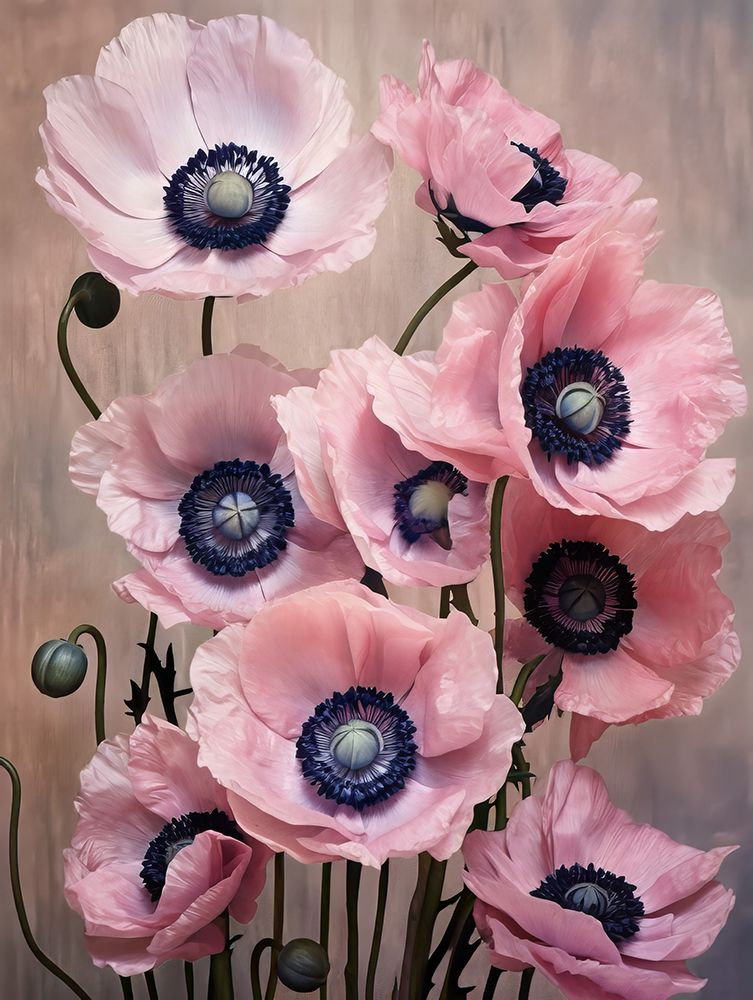 Pink Flowers 1 art print by Bilge Paksoylu for $57.95 CAD