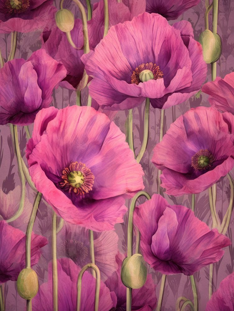 Poppies 17 art print by Bilge Paksoylu for $57.95 CAD