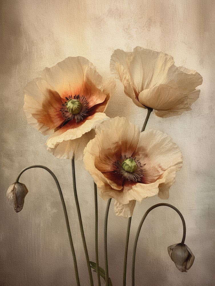 Poppies 30 art print by Bilge Paksoylu for $57.95 CAD