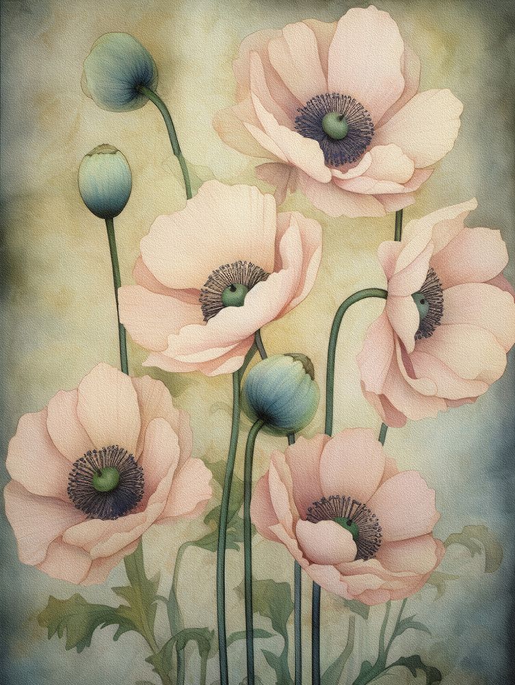 Poppies 38 art print by Bilge Paksoylu for $57.95 CAD