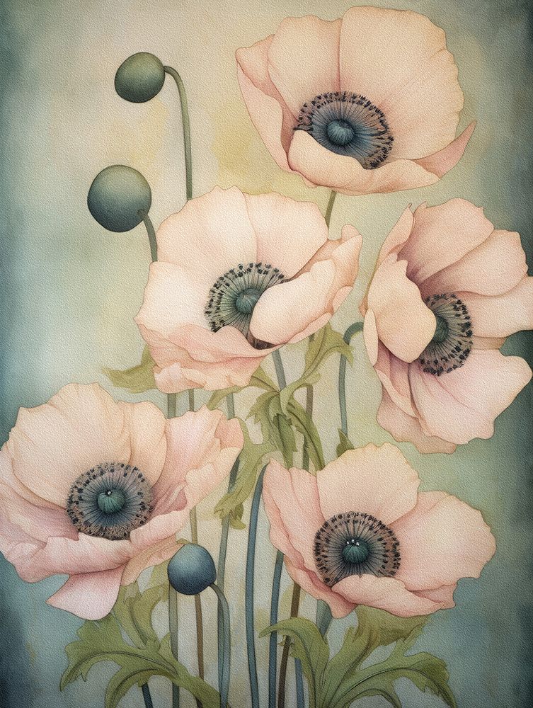 Poppies 40 art print by Bilge Paksoylu for $57.95 CAD