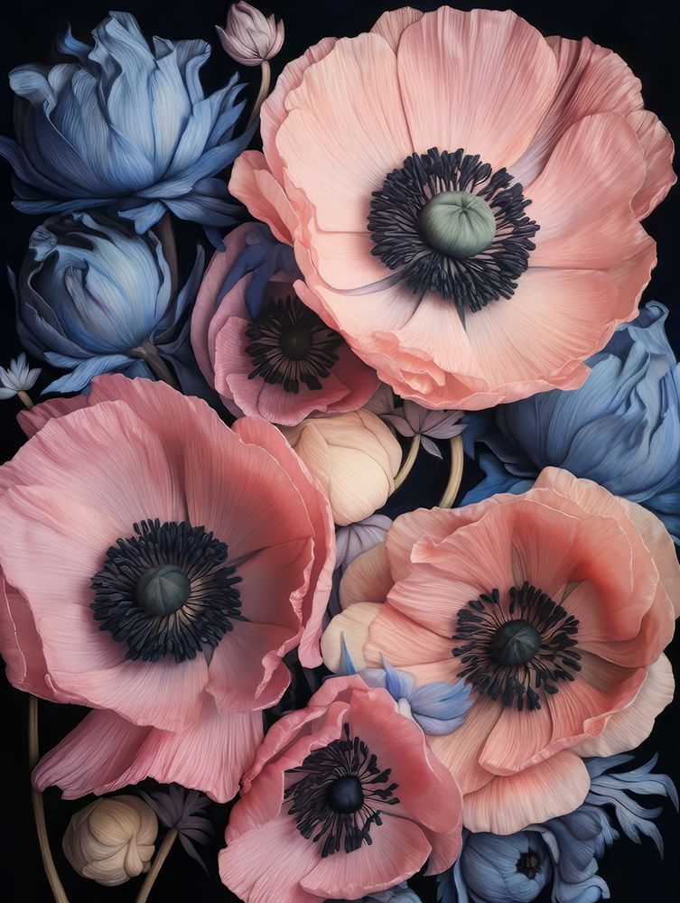 Pink Floral 1 art print by Bilge Paksoylu for $57.95 CAD