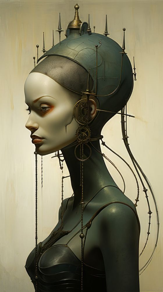 Robotic Girl 5 art print by Bilge Paksoylu for $57.95 CAD