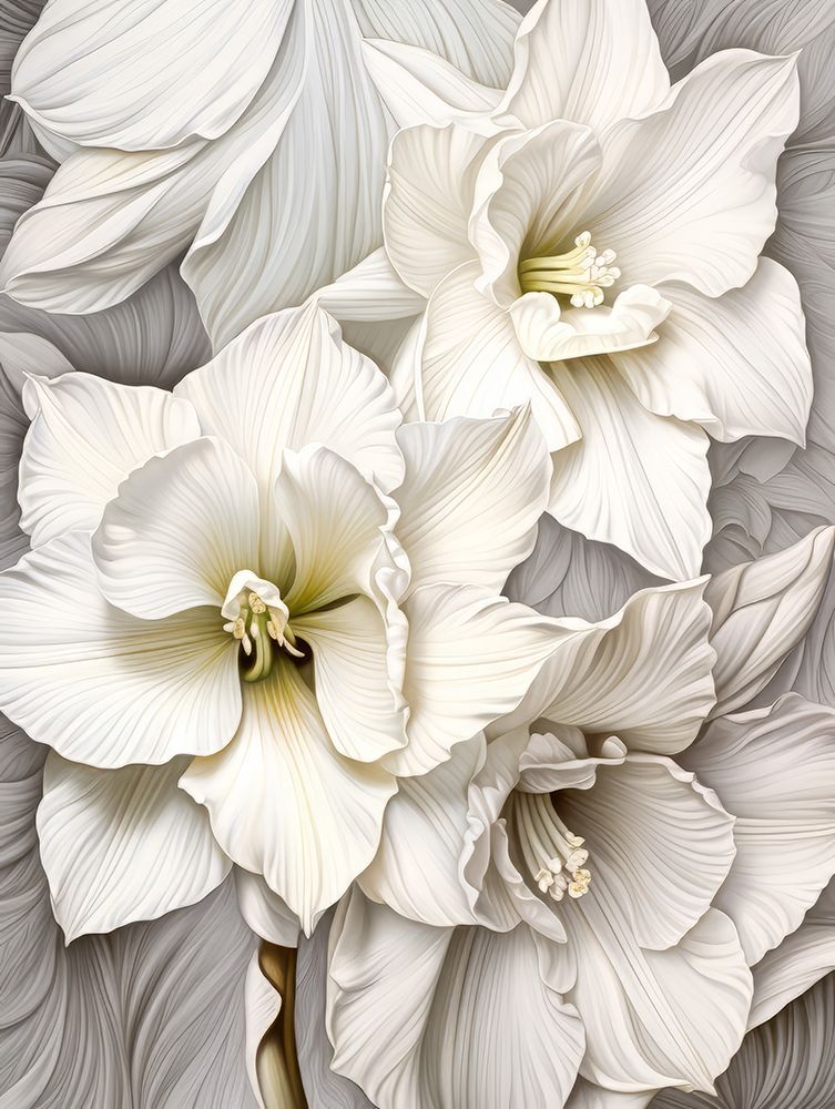 White Flowers 1 art print by Bilge Paksoylu for $57.95 CAD