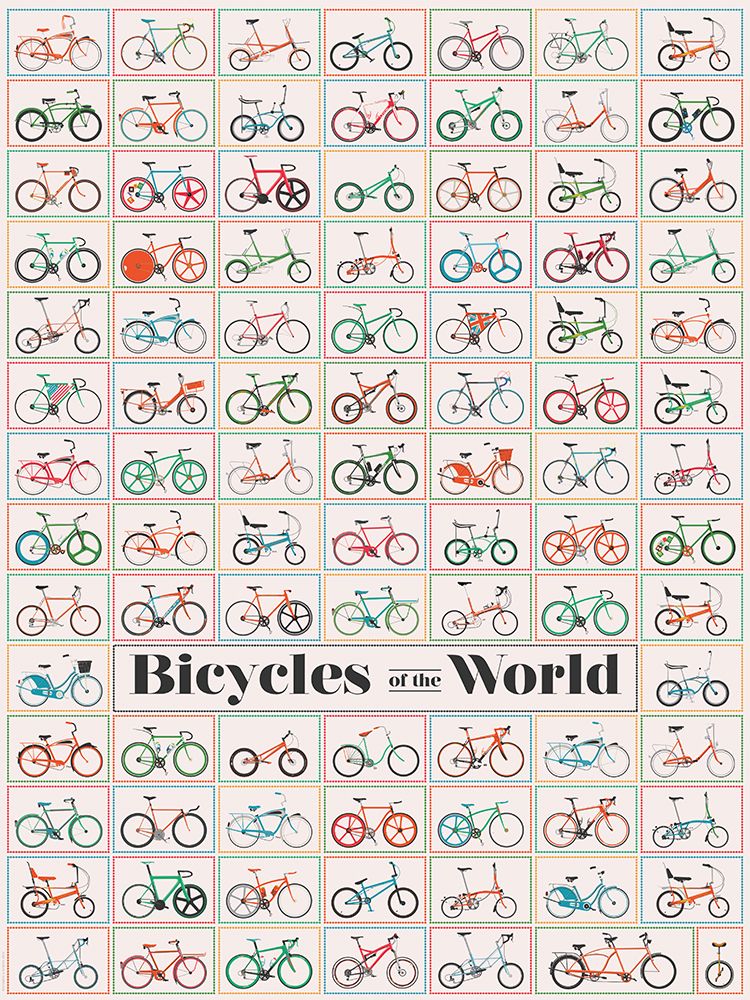 18x24 Bicycles of the World art print by Wyatt 9 for $57.95 CAD