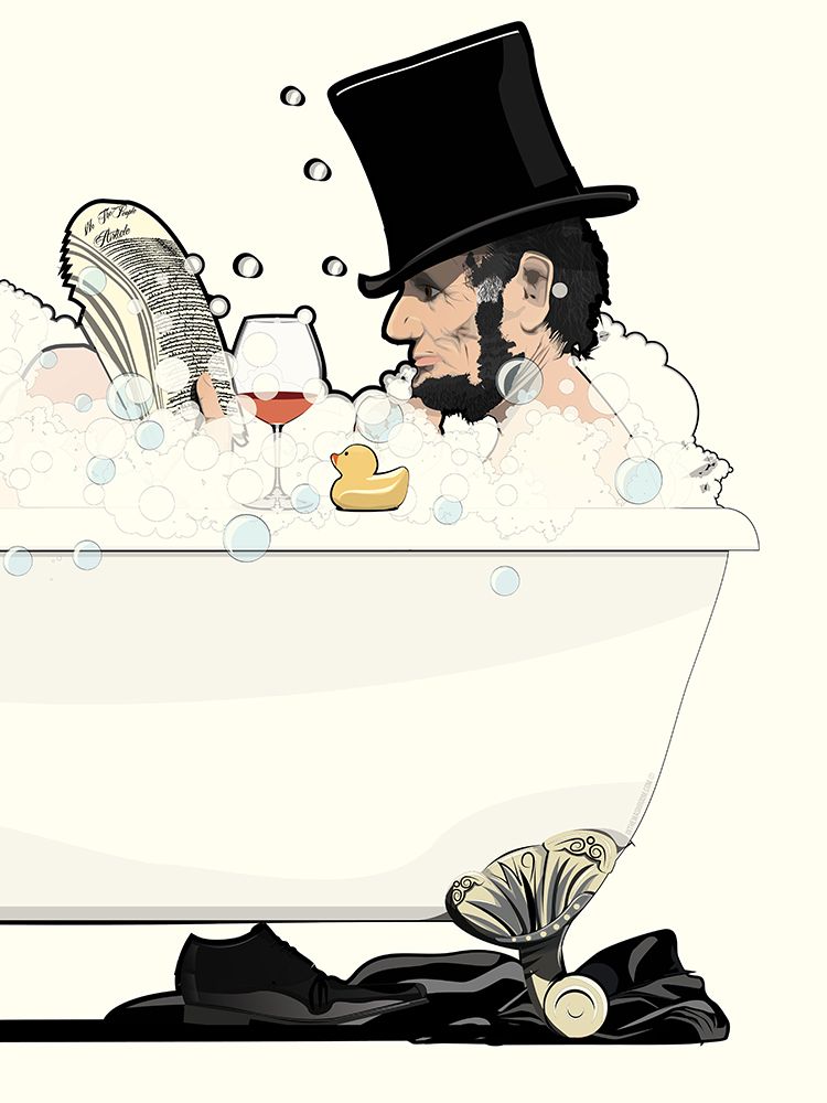 Abraham Lincoln In the Bth art print by In The Washroom for $57.95 CAD