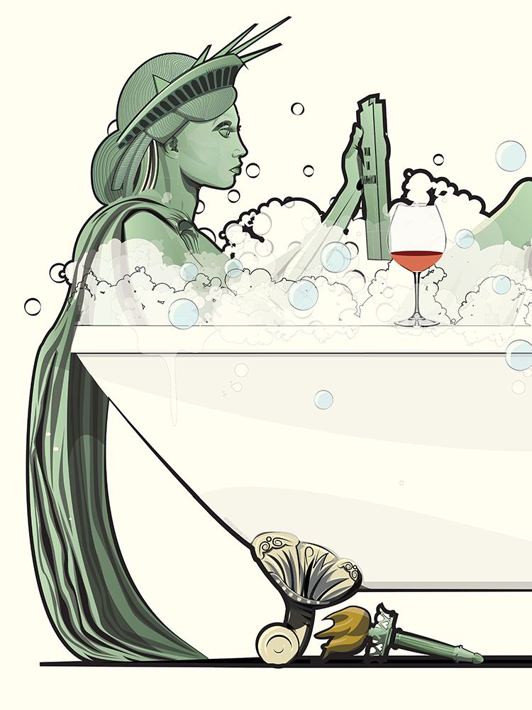 Statue of Liberty In the Bath art print by In The Washroom for $57.95 CAD