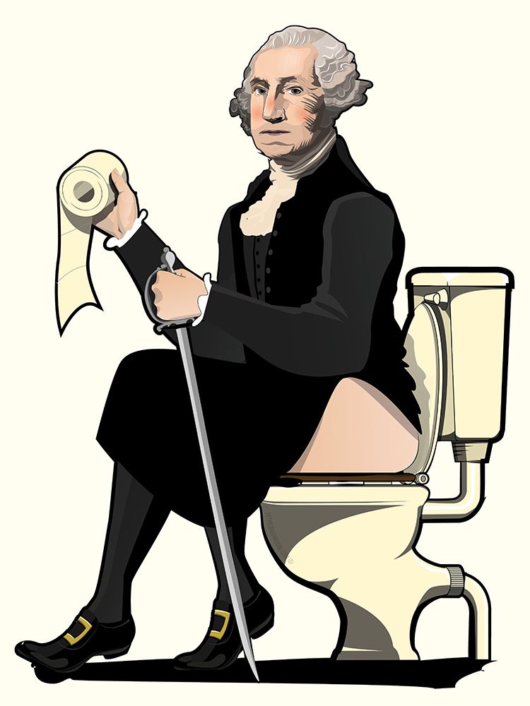 George Washington On the Toilet art print by In The Washroom for $57.95 CAD