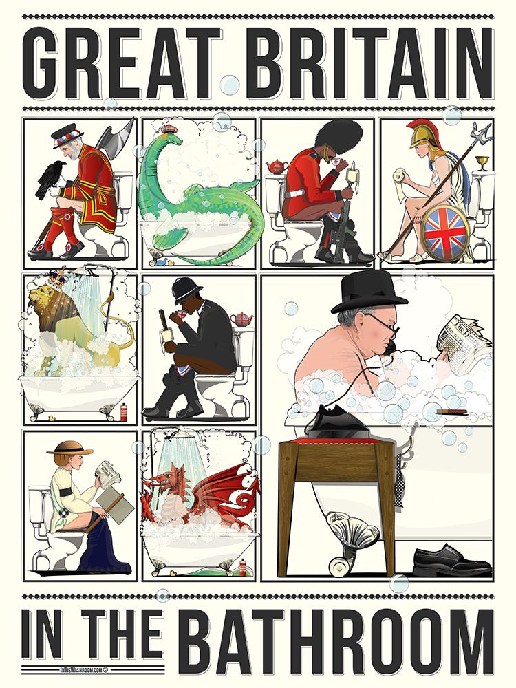 Britain In the Bathroom art print by In The Washroom for $57.95 CAD