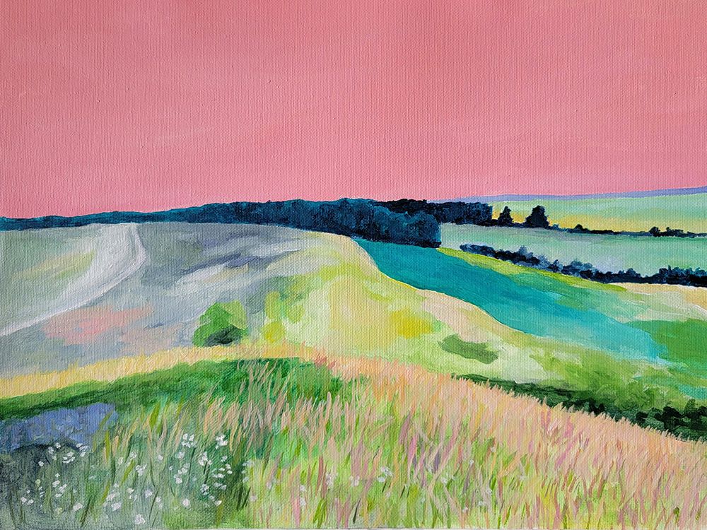 Pink Sky art print by Claire Whitehead for $57.95 CAD