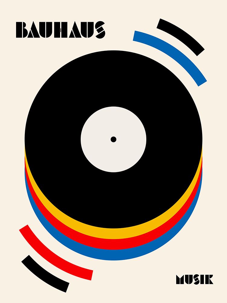 Bauhaus Musik Retro Illustration art print by Retrodrome for $57.95 CAD