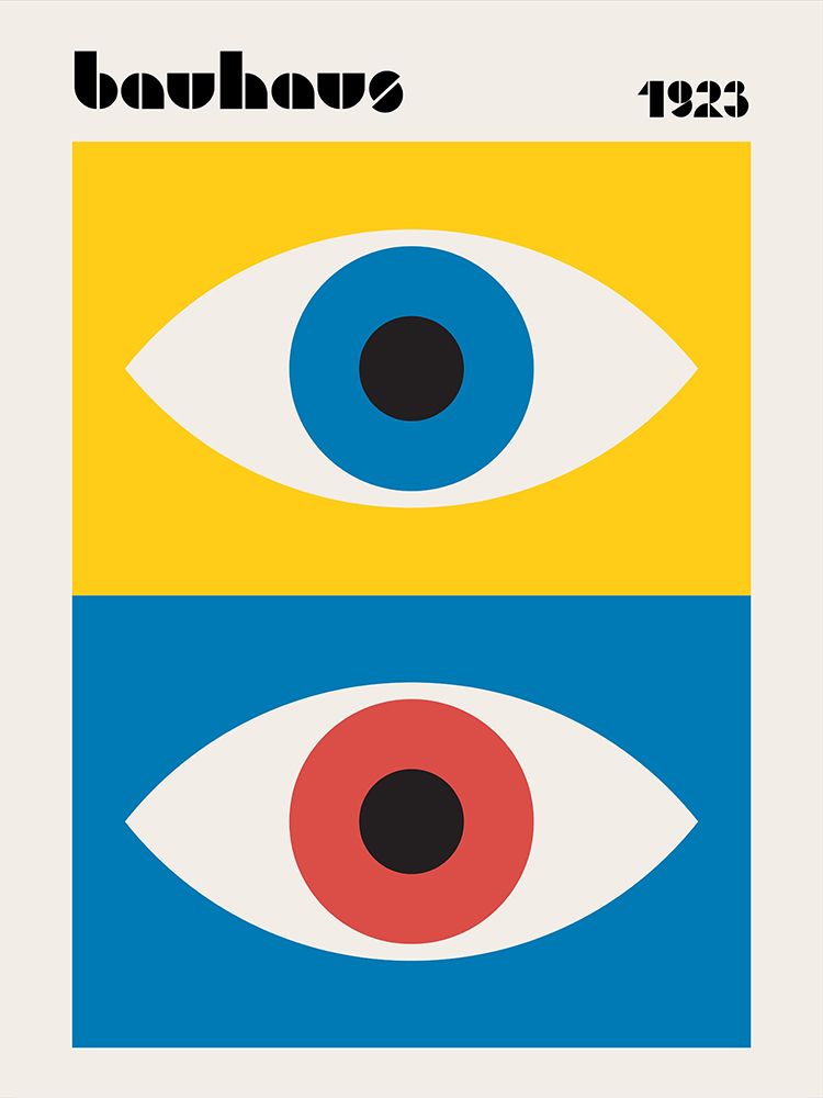 Bauhaus Eyes Abstract art print by Retrodrome for $57.95 CAD