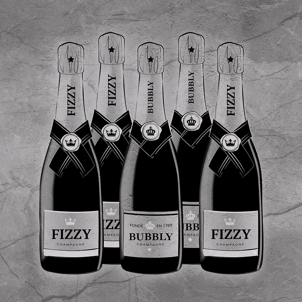 Champagne art print by Martina for $57.95 CAD