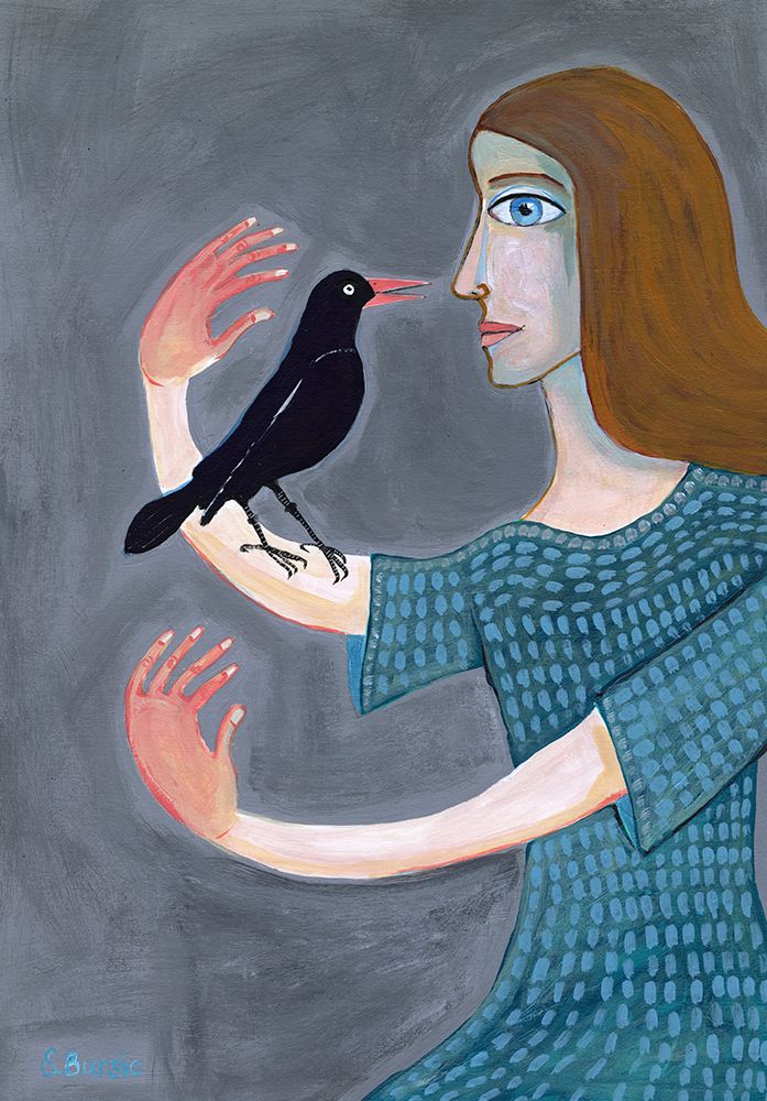 Lady with two left hands art print by Sharyn Bursic for $57.95 CAD
