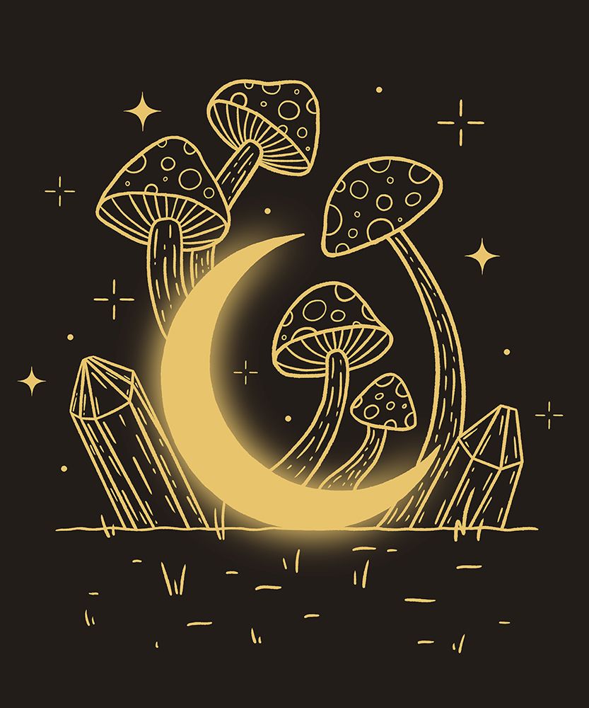 Moon In the Shroom art print by XYZ Studio for $57.95 CAD