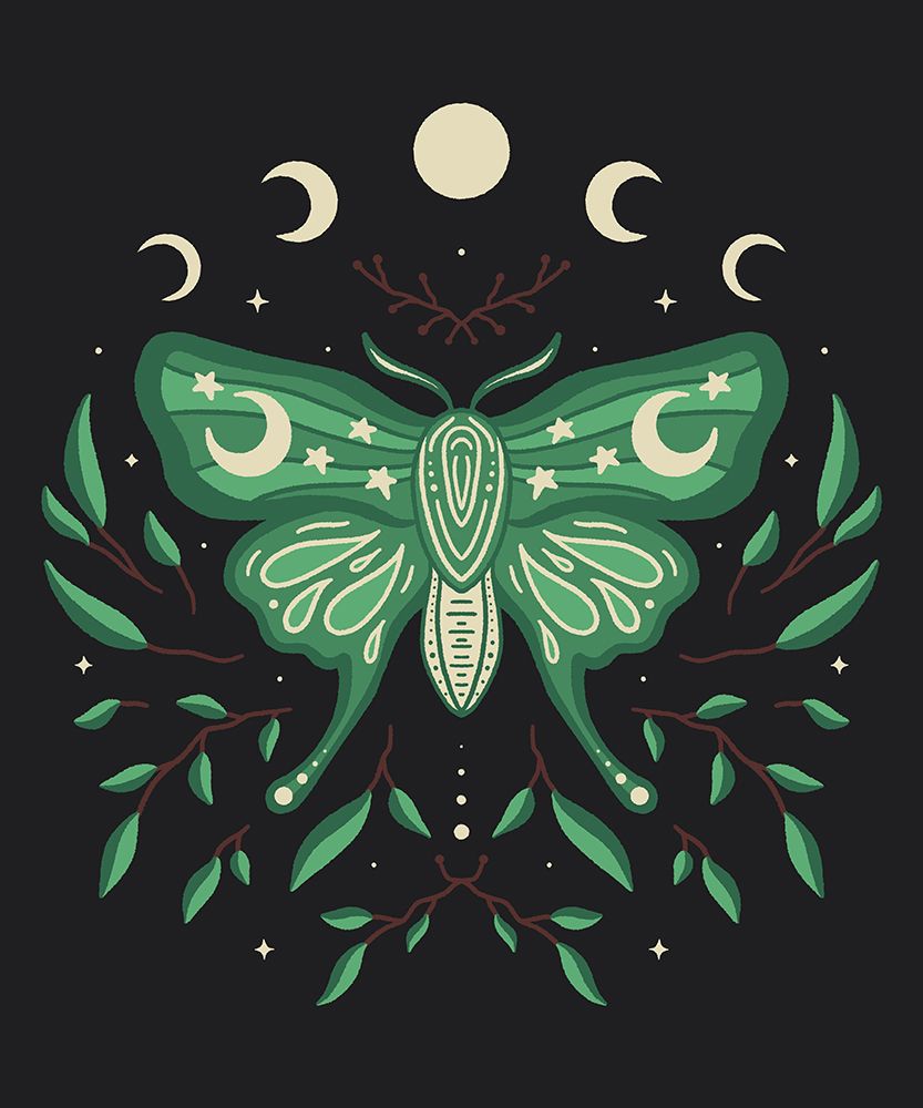 Celestial Moth Bloom art print by XYZ Studio for $57.95 CAD