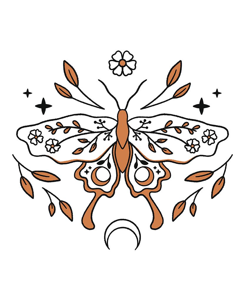 Floral Moth 2 art print by XYZ Studio for $57.95 CAD