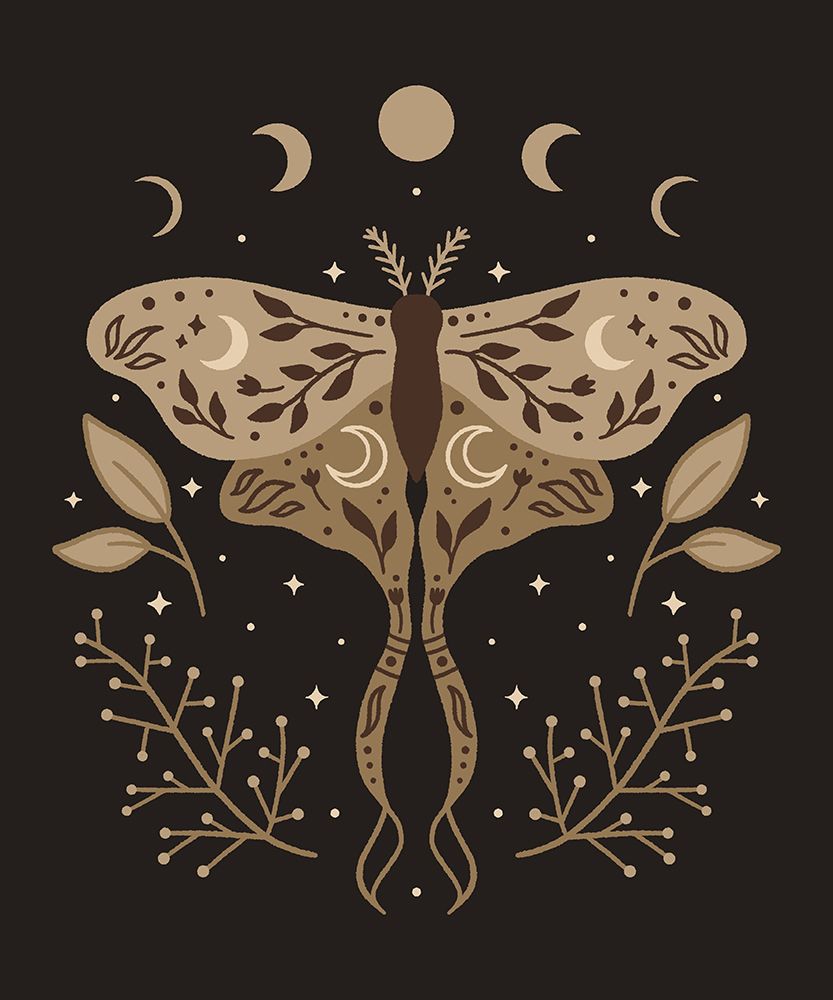 Celestial Luna Moth art print by XYZ Studio for $57.95 CAD