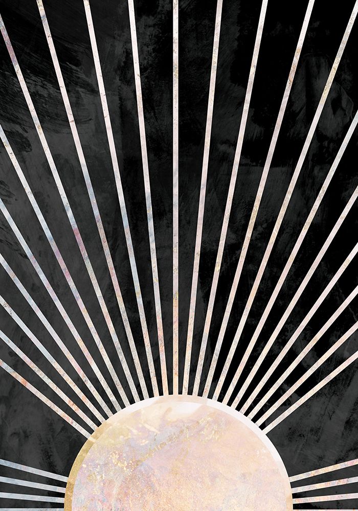 black gold sun rising art print by Sarah Manovski for $57.95 CAD