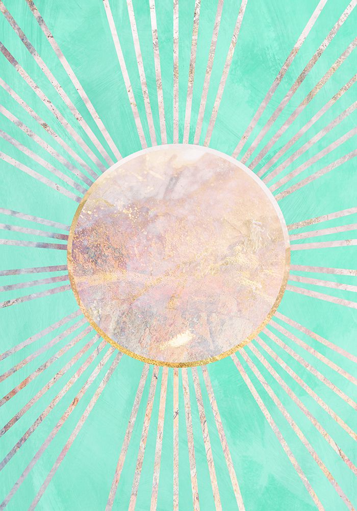 Teal Fluro Sun art print by Sarah Manovski for $57.95 CAD