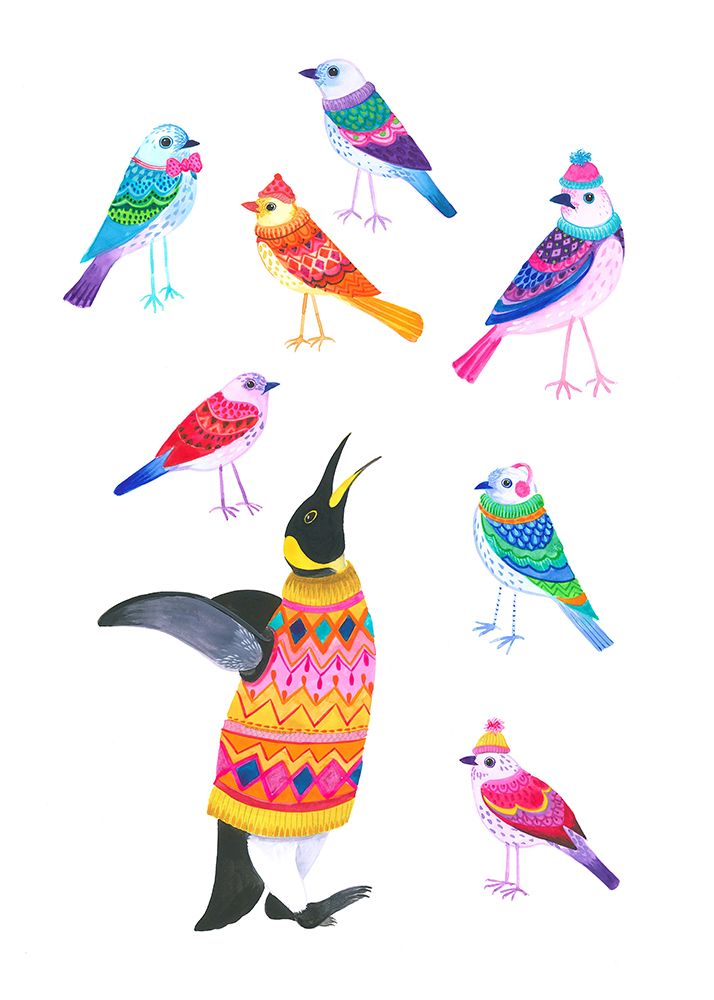 Winter Birds art print by Isabelle Brent for $57.95 CAD