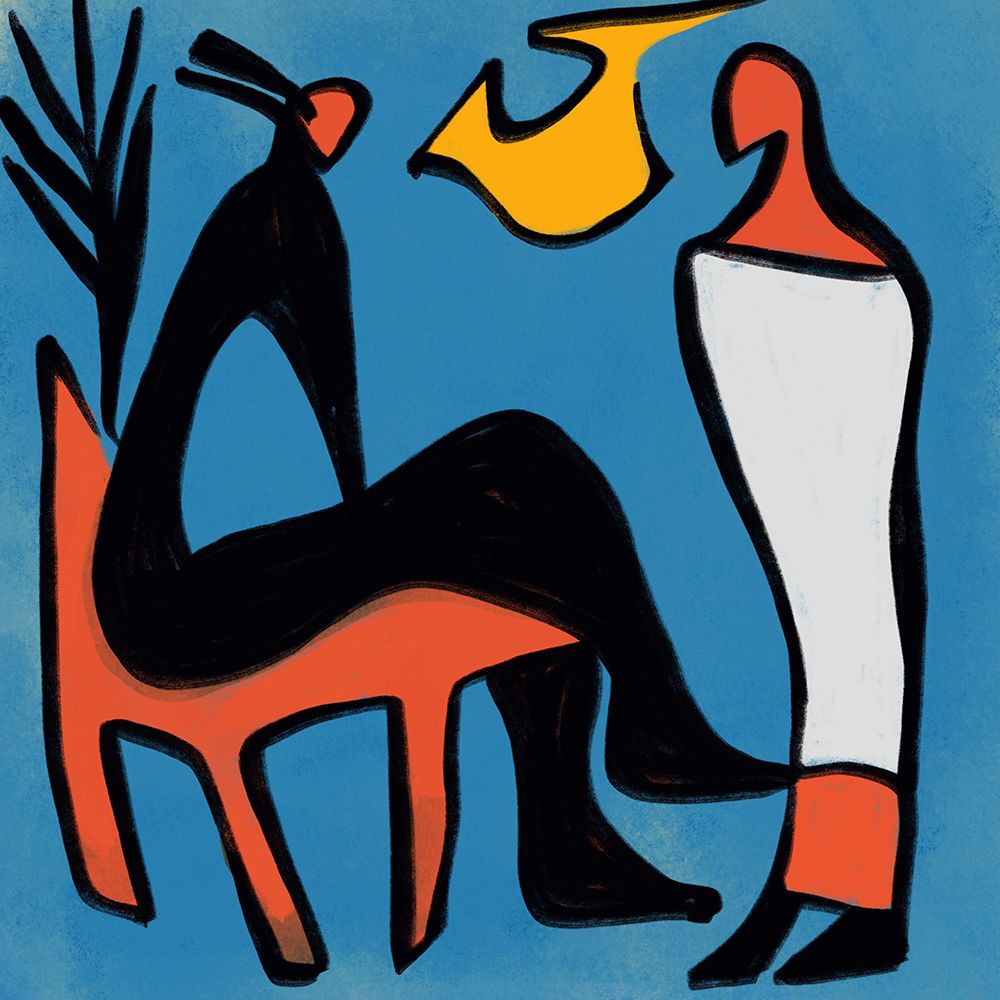 Social in the blue night art print by Little Dean for $57.95 CAD