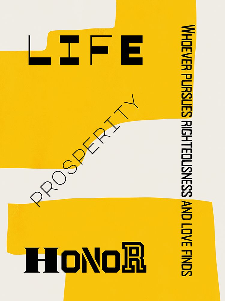 Bible verse - Life prosperity and Honor art print by Little Dean for $57.95 CAD