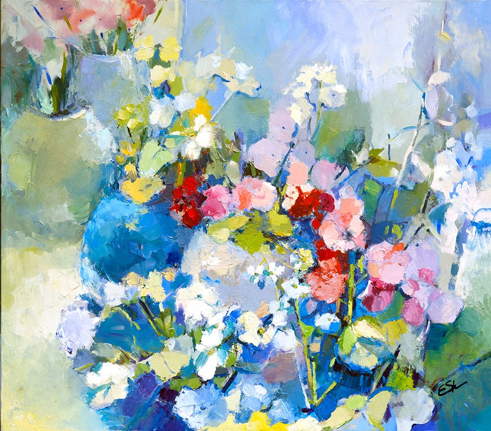 Copy of Wildflowers Oil  Canvas 90 80 2012 art print by Elena Shraibman for $57.95 CAD