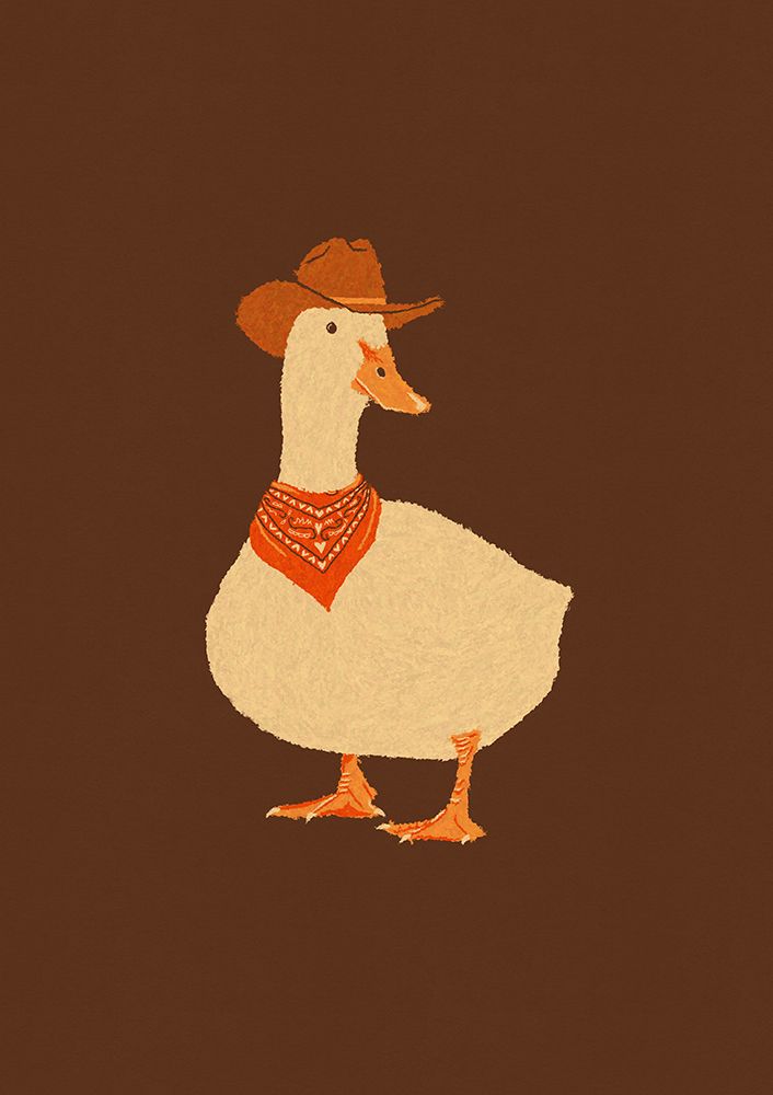 Bo the Cowboy Duck art print by Anyone Can Yeehaw for $57.95 CAD