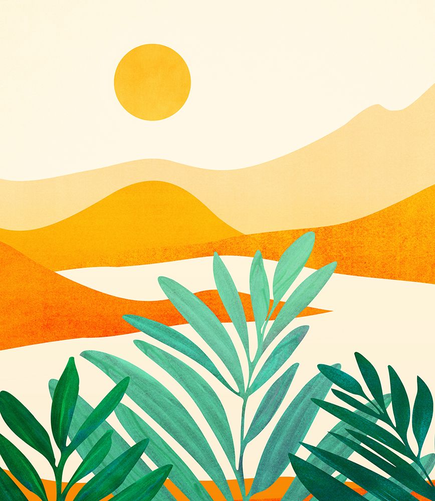 Alpine Sunset Tall Yellow art print by Kristian Gallagher for $57.95 CAD