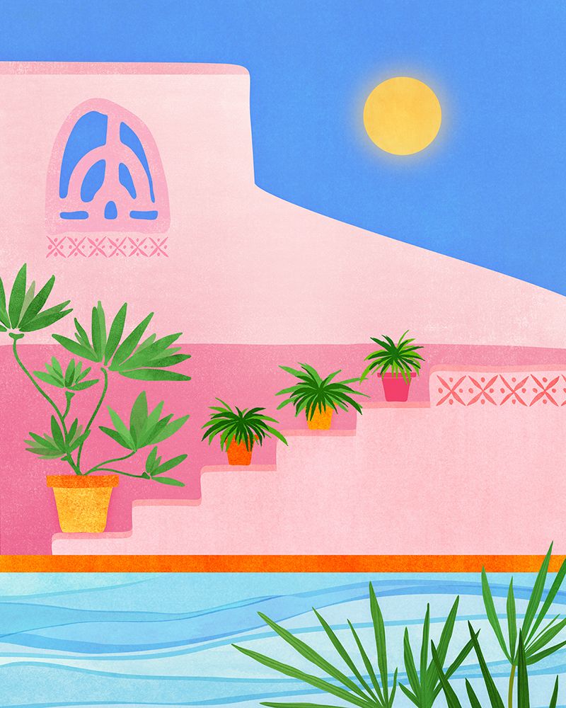 Belize Poolside art print by Kristian Gallagher for $57.95 CAD