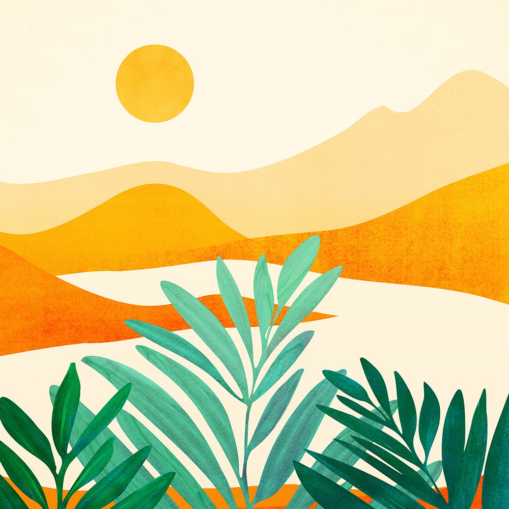 Alpine Sunset Sq Yellow art print by Kristian Gallagher for $57.95 CAD